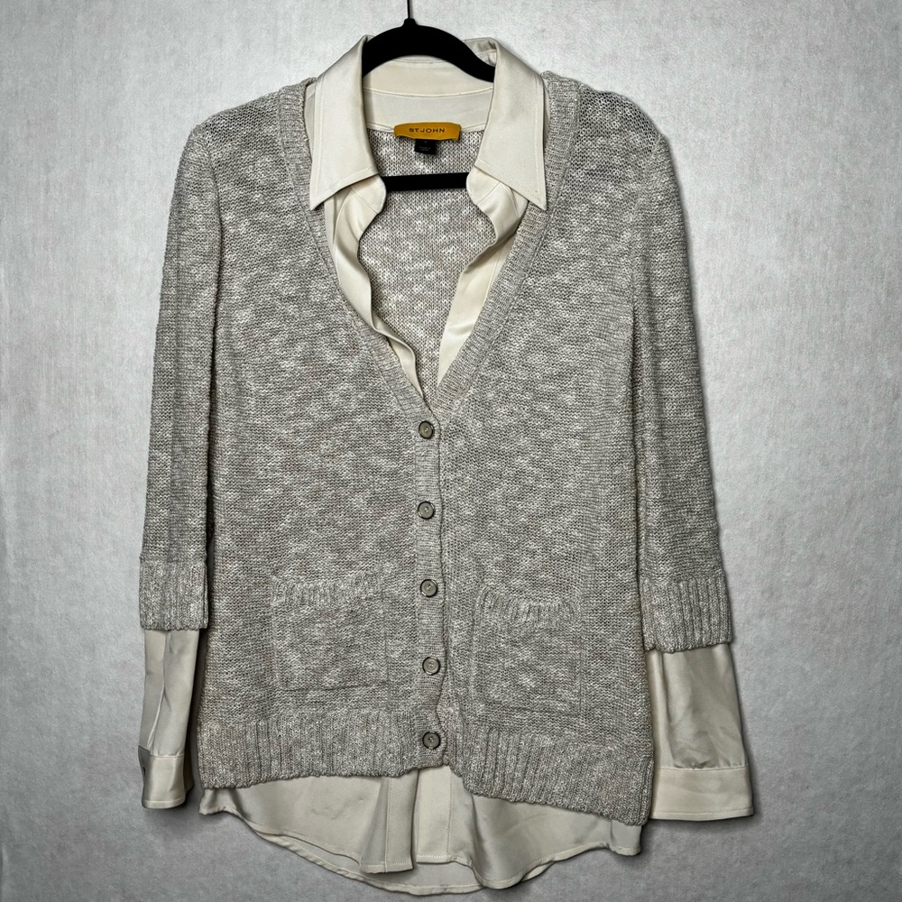 St. John silk/knit sweater